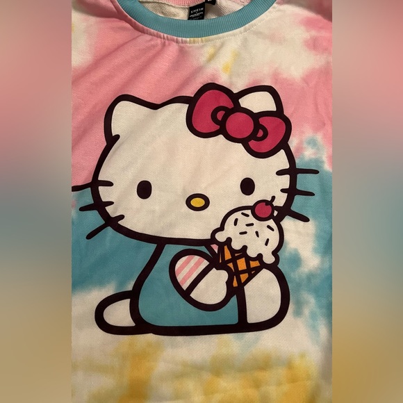 New Hello Kitty for Tie Dye Sweatshirt 4XL - Picture 8 of 9
